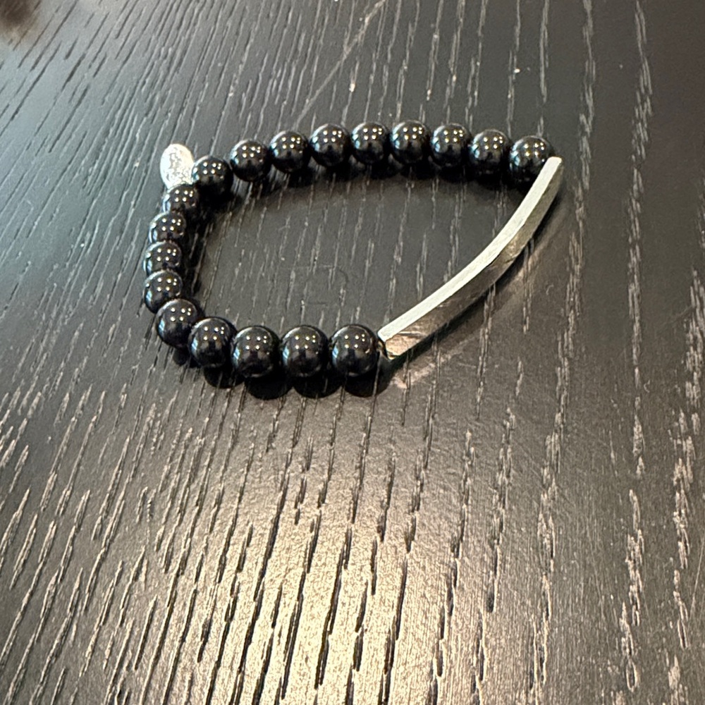 NWT Plunder Black and Silver Tone stretch Bracelet mix and match 3 for $35 BRC3